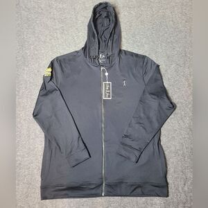 Bobby Jones Perfomance Golf Men's Jacket Size XL Black Full Zipper Fleece Hooded